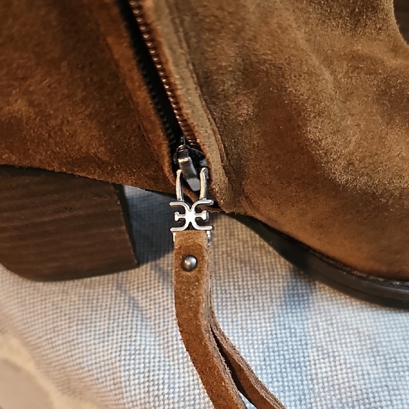 Sam Edelman Chocolate Suede Ankle Boots - Picture 3 of 5